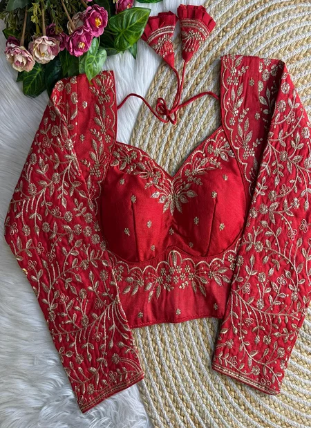 Rk Blouse Heavy Pure Vichitra Silk Pattern Blouse Wholesale Online